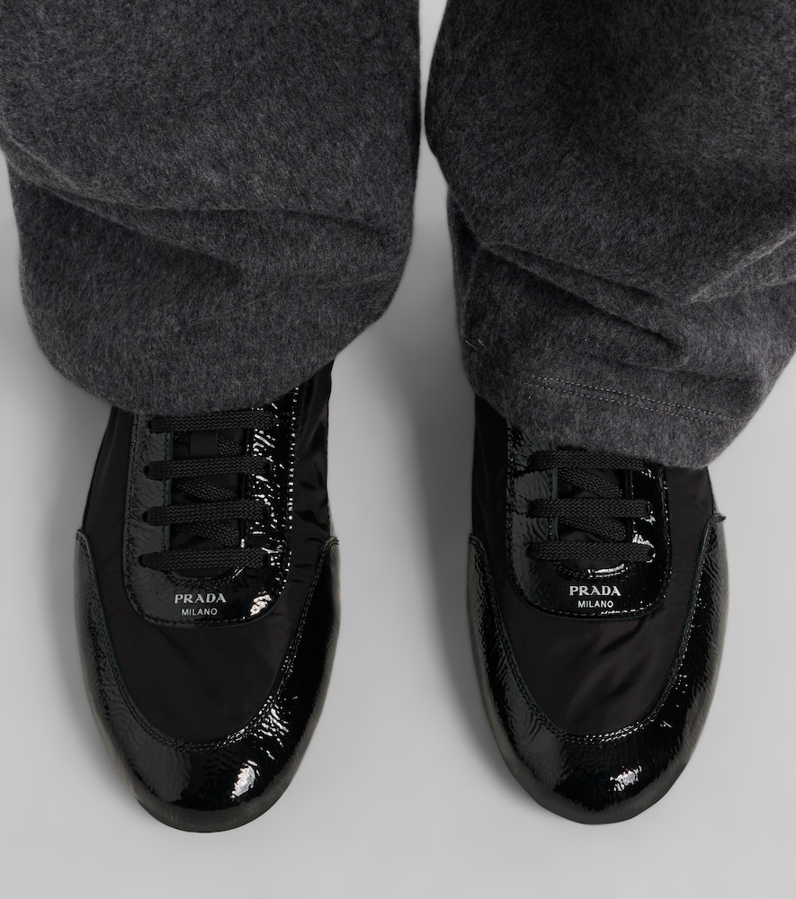Prada Collapse Re-Nylon and leather sneakers