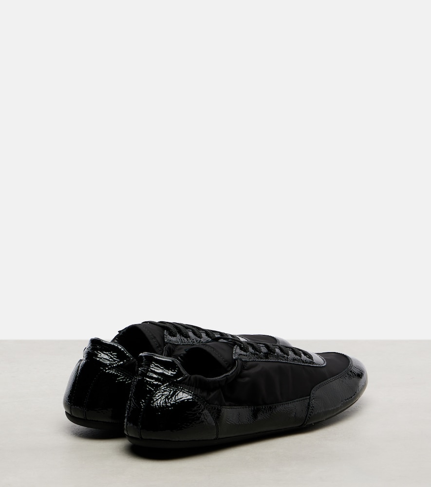  Prada Prada Collapse Re-nylon And Leather Sneakers 