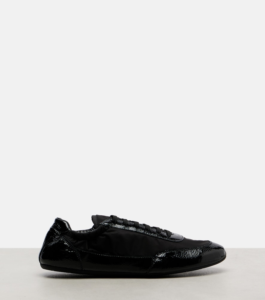  Prada Prada Collapse Re-nylon And Leather Sneakers 