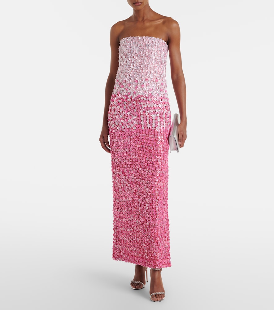  La Fuori Lã  Fuori Floral Sequined Silk Gown 