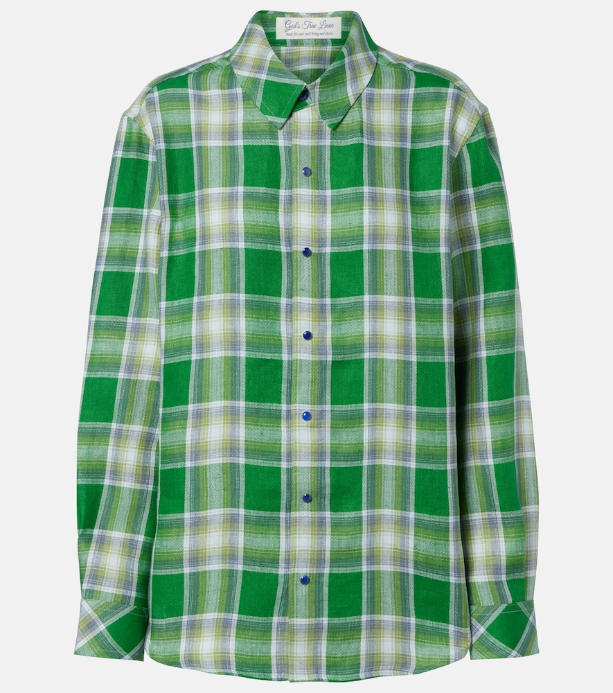 Camicia Harbor in lino con lapislazzuli