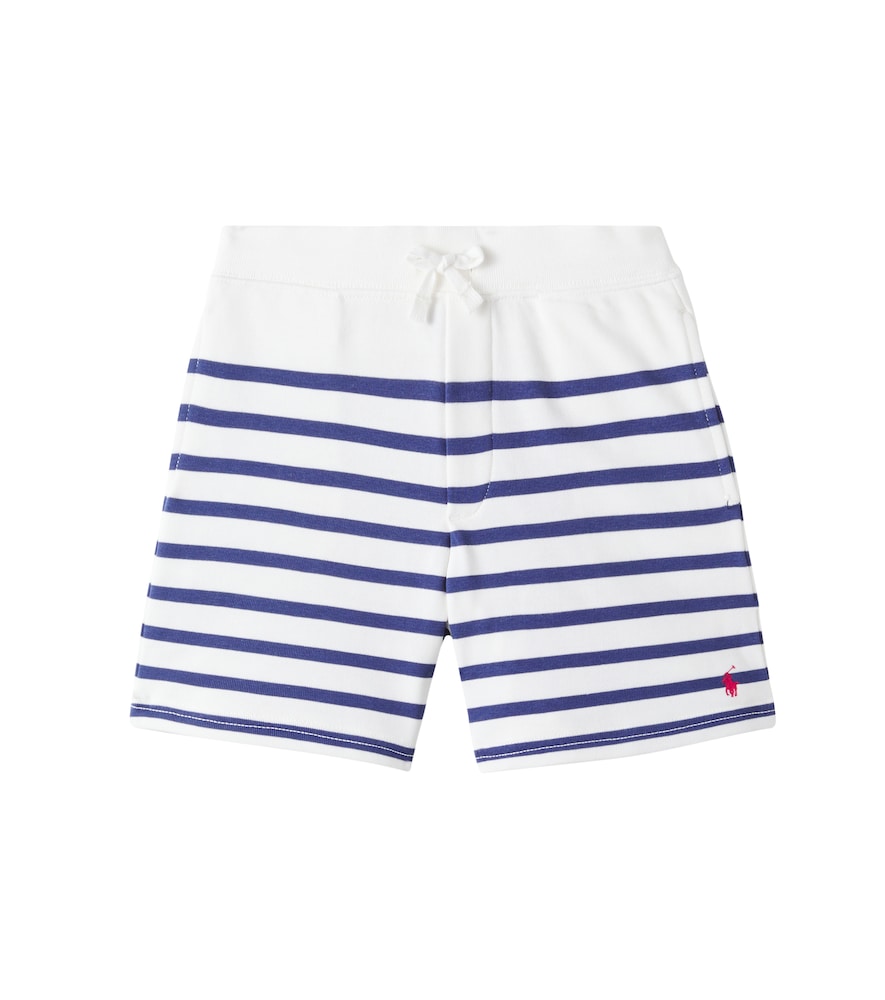 Polo Ralph Lauren Bermuda-Shorts Aus Einem Baumwollgemisch Gestreift Kinder Weiß 140/146