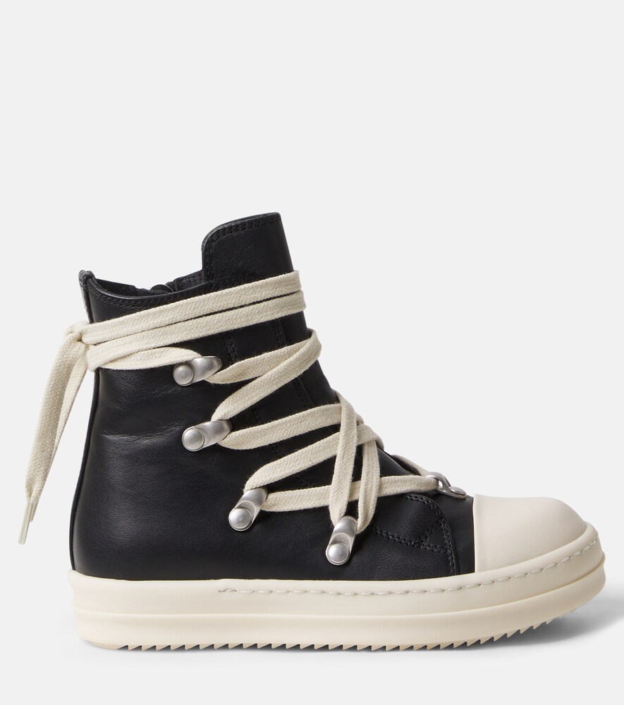  Rick Owens Kids Rick Owens Kids Hexalace Leather Sneakers 