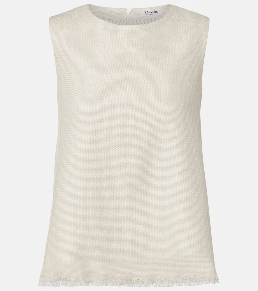 'S Max Mara Manika linen and cotton top