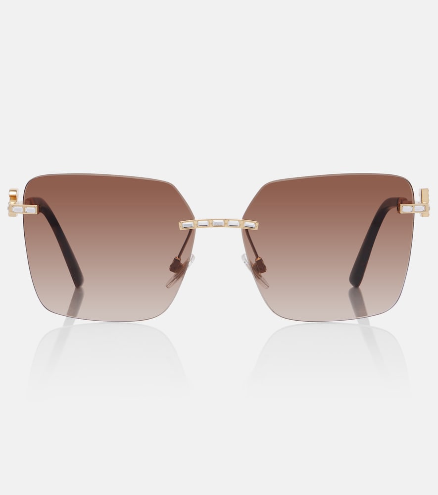 Eckige Sonnenbrille DG mit Kristallen