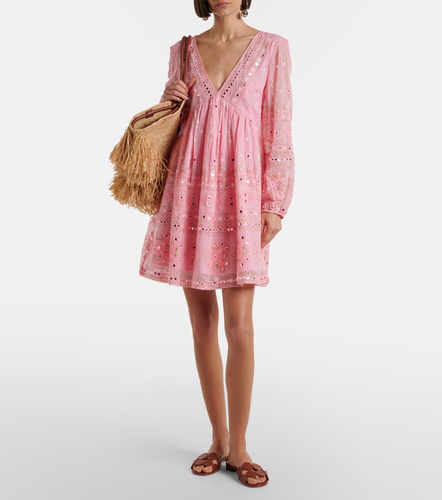  Juliet Dunn Juliet Dunn Verziertes Minikleid Aus Baumwolle 