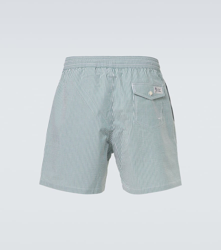 Traveler Striped Seersucker Swim Trunks