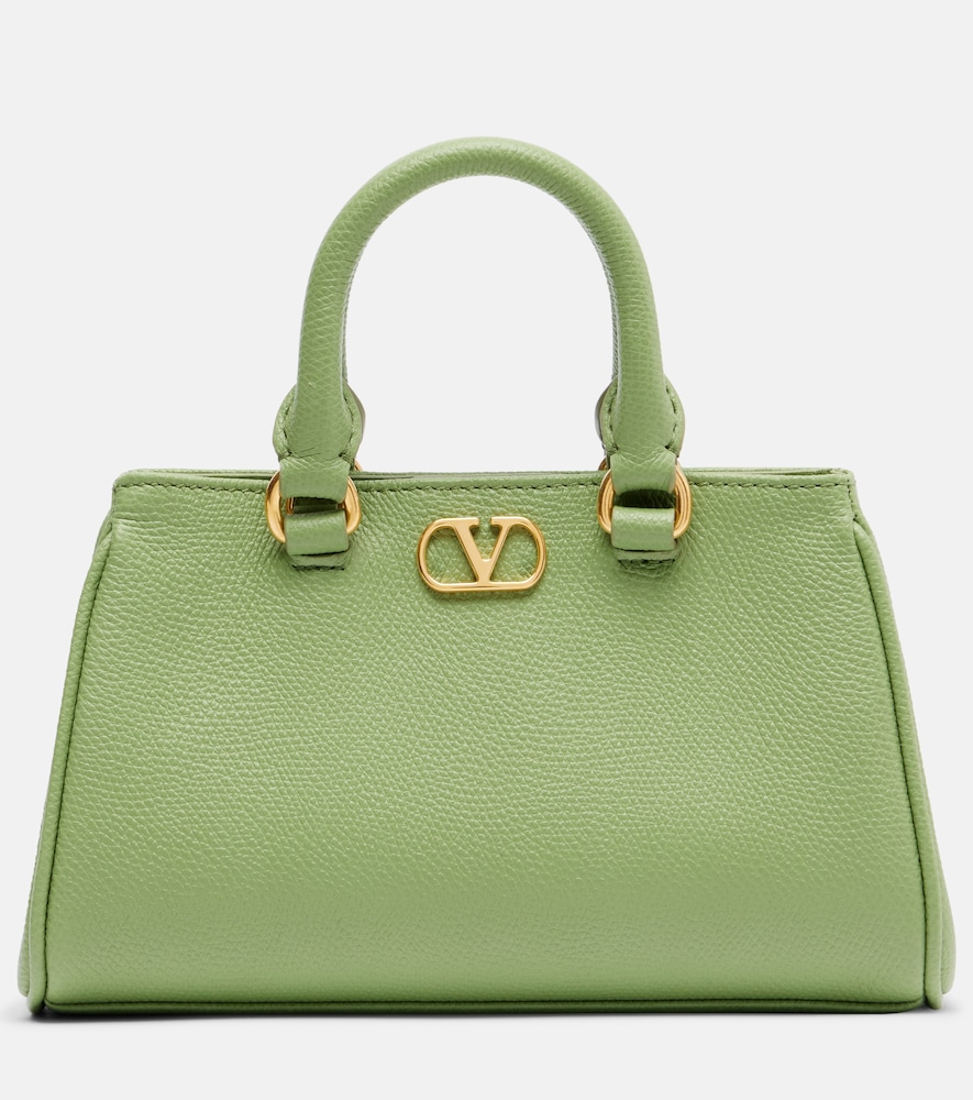 Henkeltasche VLogo Mini aus Leder