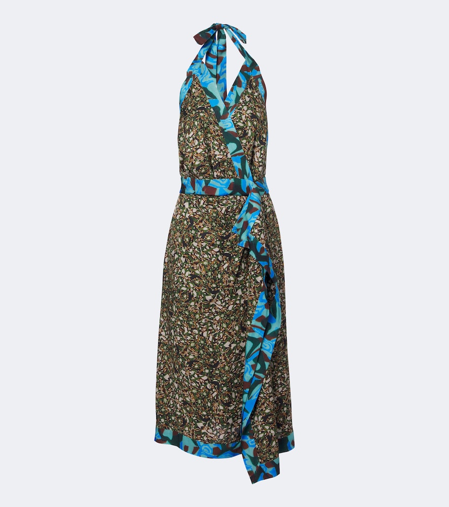 Dries Van Noten Women's Multicoloured Printed Halterneck Midi Dress UK Size 8 - Mytheresa
