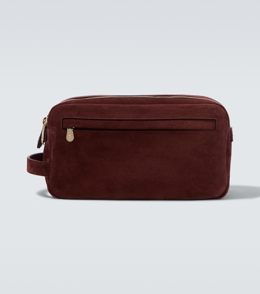 Beauty case in suede