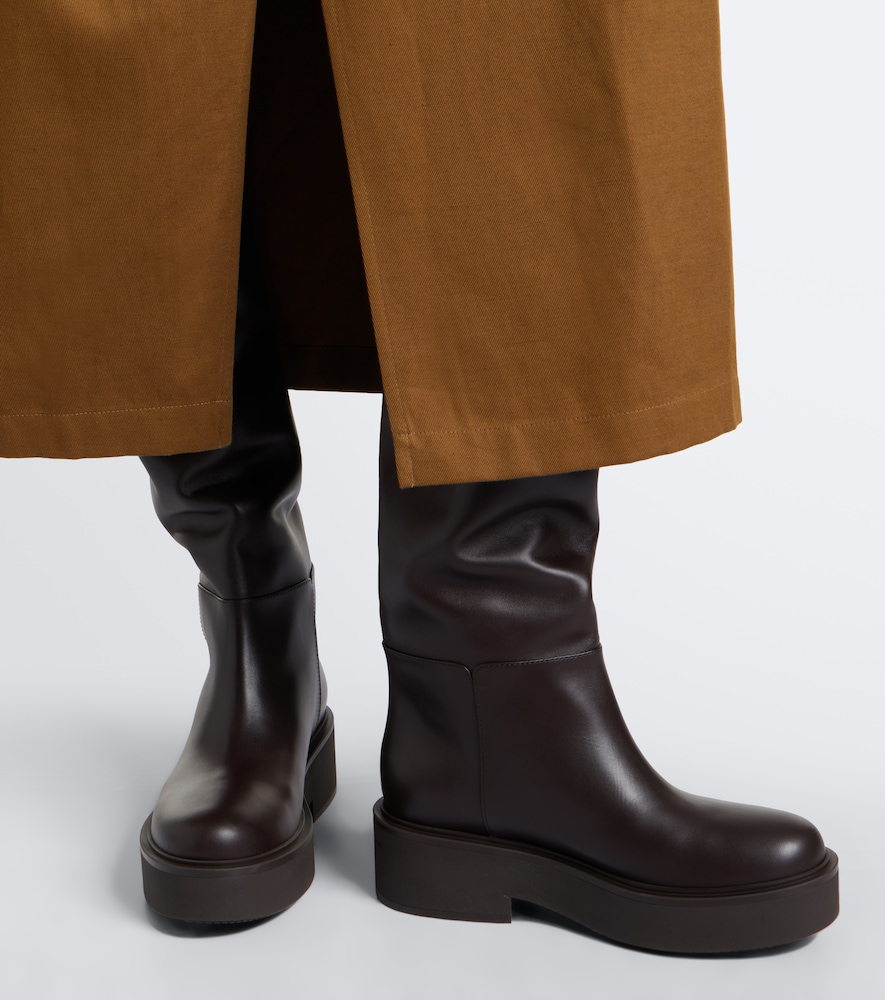 Hiro Leather Over-The-Knee Boots