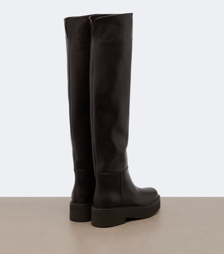 Hiro Leather Over-The-Knee Boots