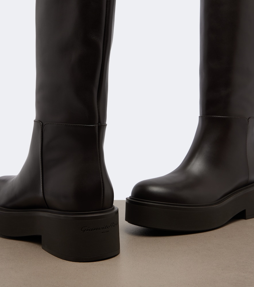 Hiro Leather Over-The-Knee Boots