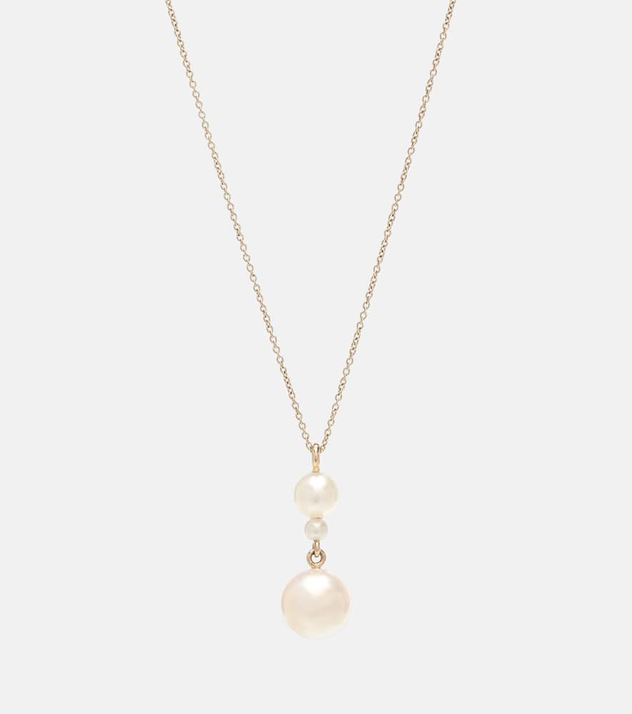 Sophie Bille Brahe Perla Simple 14kt yellow gold and pearl necklace