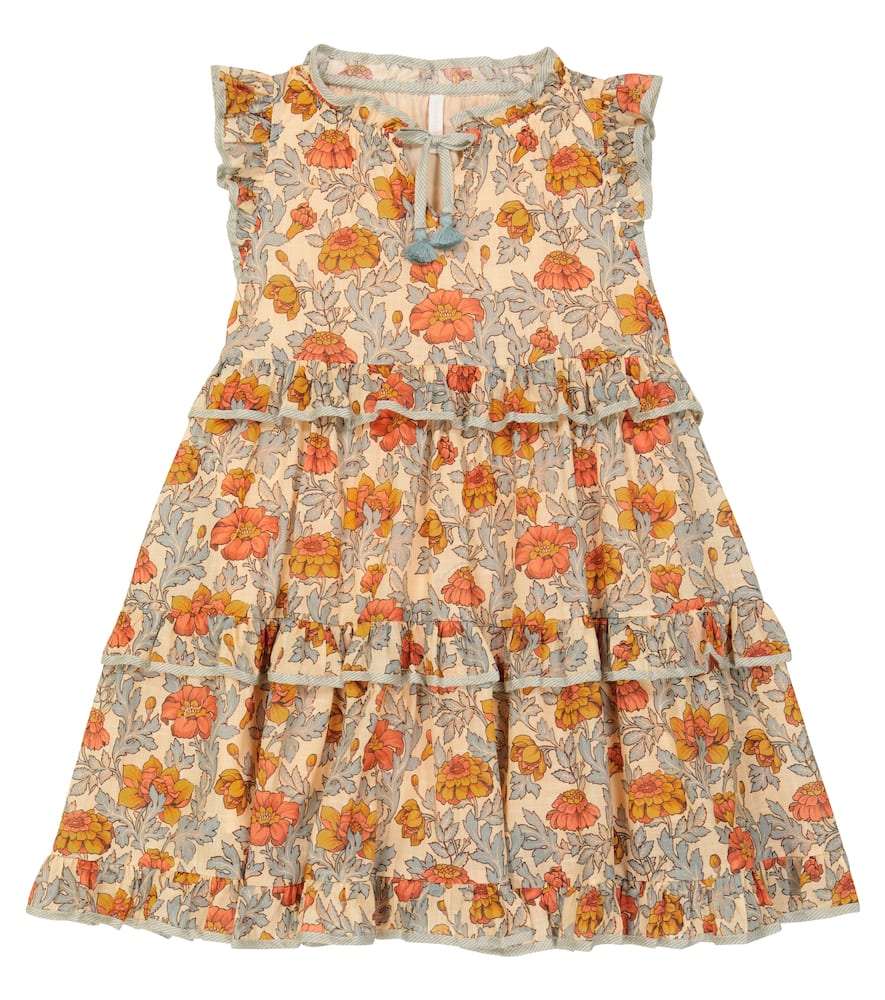 Zimmermann Kids Andie tiered floral cotton dress