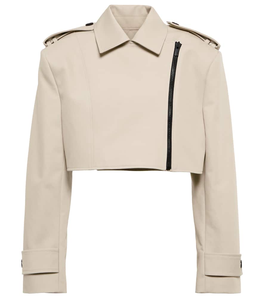 The Mannei Mahis cropped cotton biker jacket