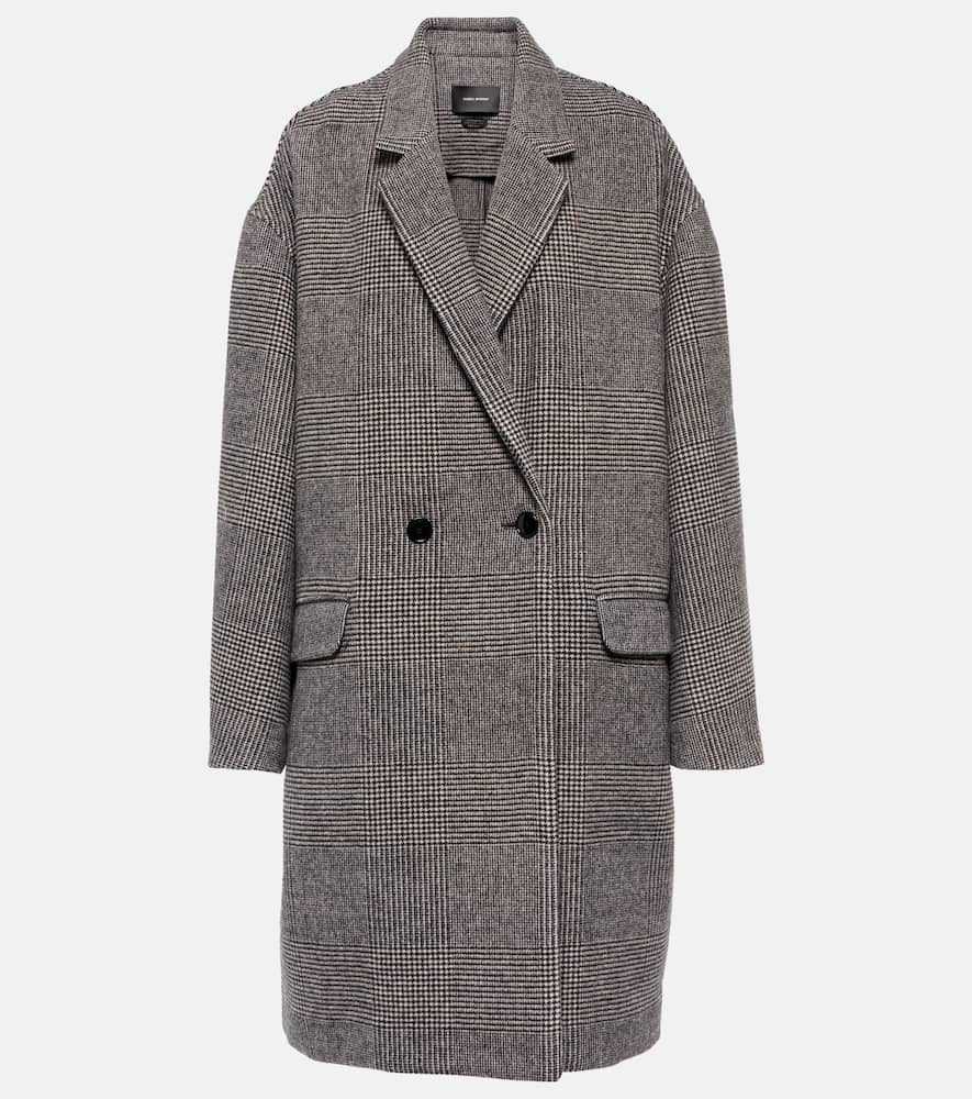 Isabel Marant Efegozi checked virgin wool coat