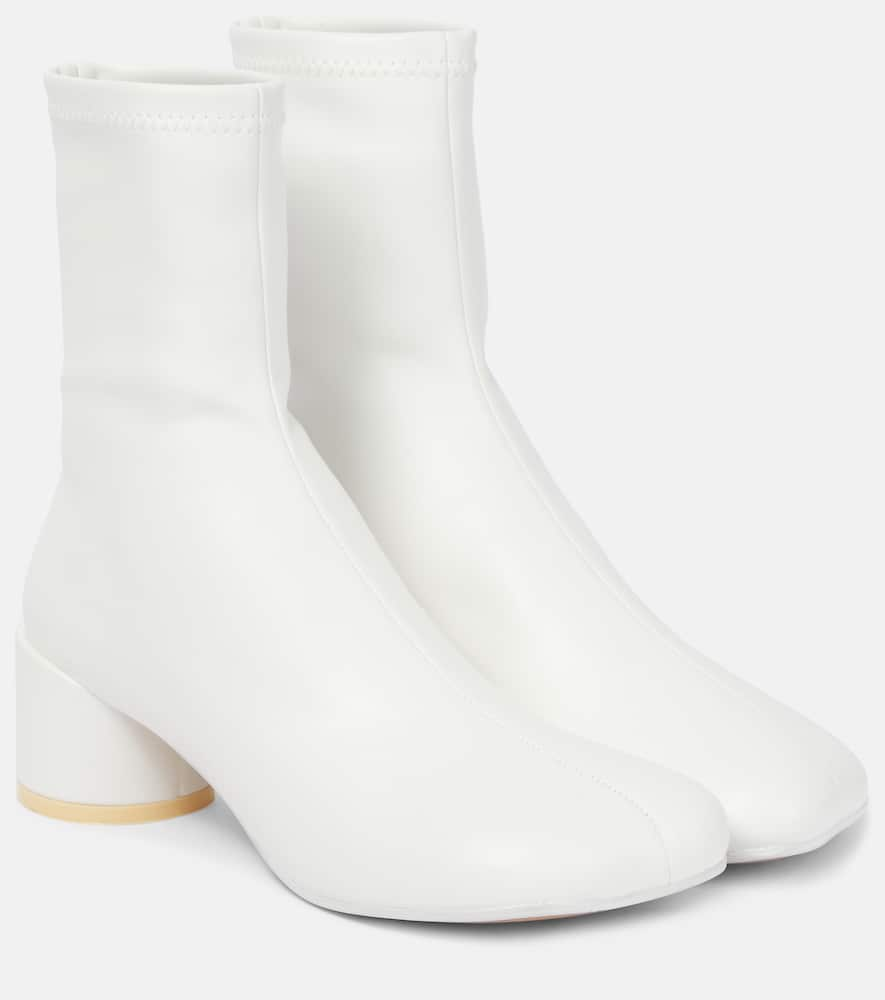 mm6 maison margiela bottines anatomic en cuir synthétique