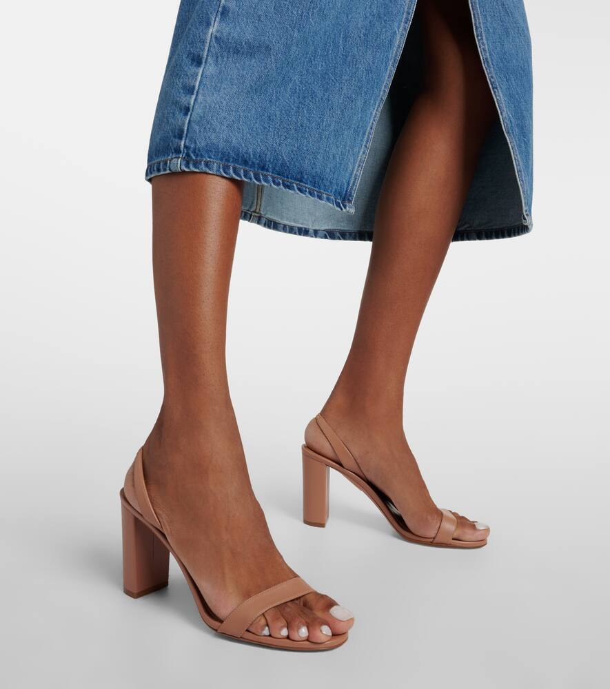 Aquazzura So Nude 85 Leather Slingback Sandals In Nude
