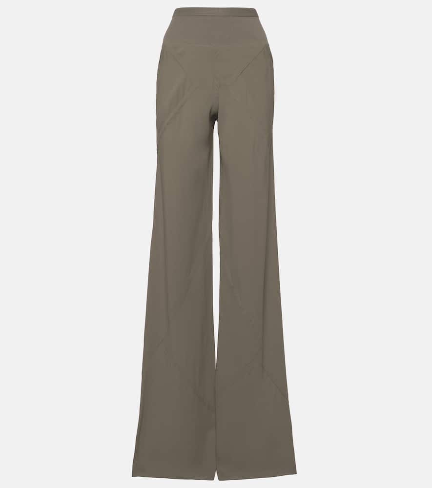 Crêpe wide-leg pants