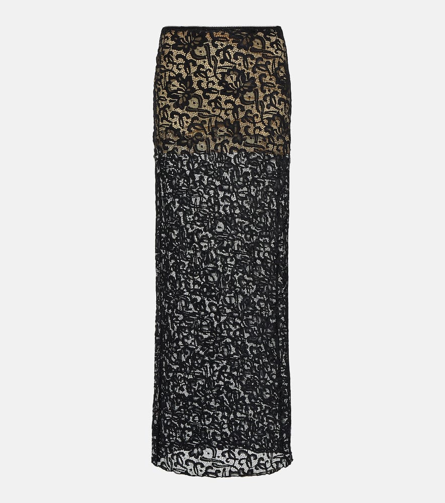 Rotate Birger Christensen Lace Maxi Skirt In 블랙