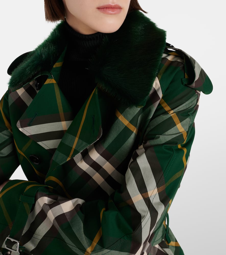 Burberry Burberry Check cotton gabardine trench coat