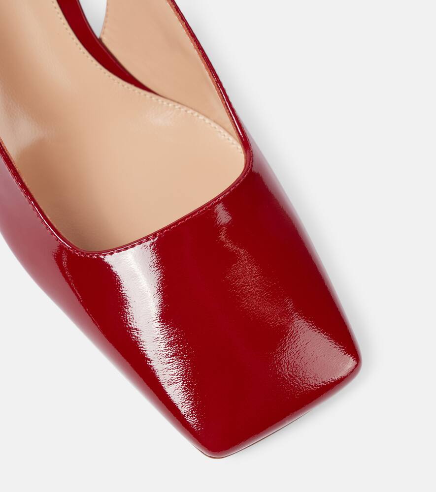 Gianvito Rossi Freeda Patent Leather Slingback Pumps In Rouge