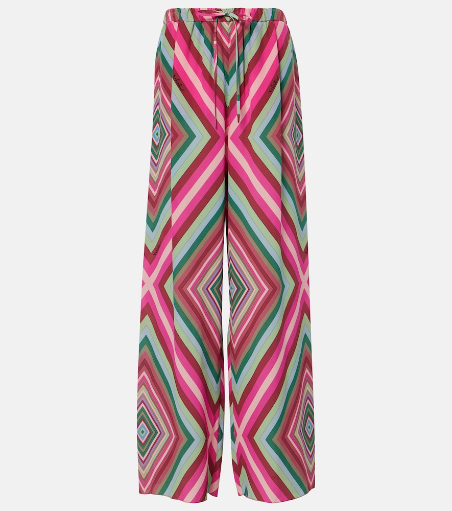 Valentino Women's Multicoloured Printed Silk Palazzo Pants UK Size 10 - Mytheresa
