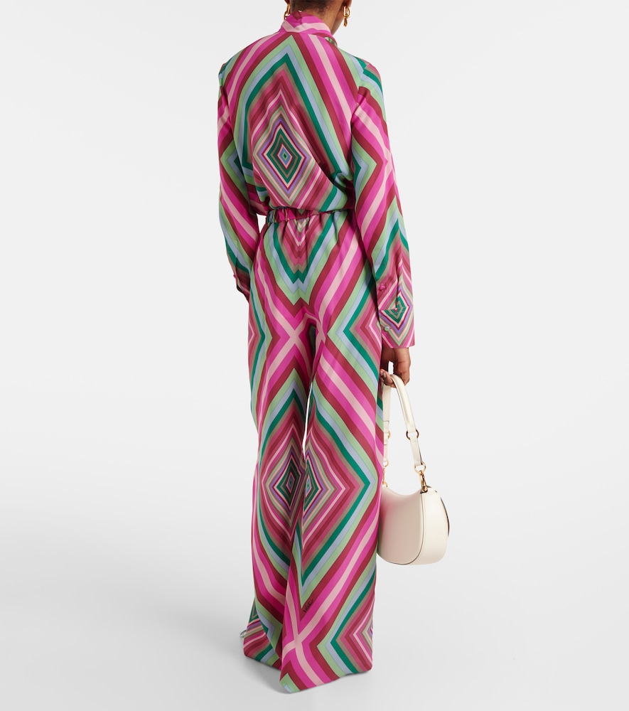  Valentino Valentino Printed Silk Palazzo Pants 