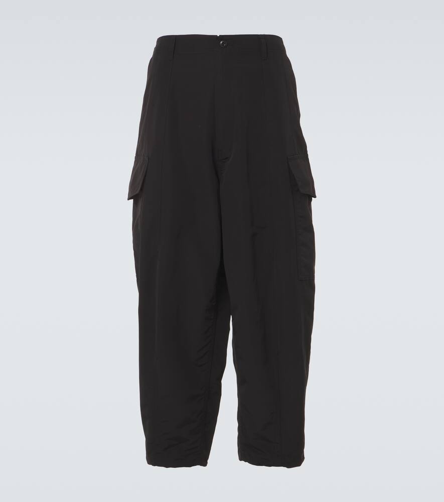 Comme des Garçons Homme Cotton-blend grosgrain barrel-leg pants