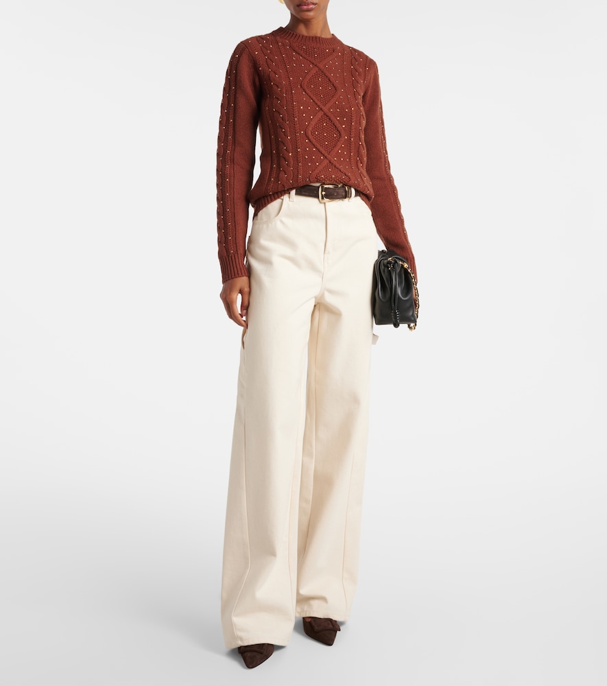  Max Mara Max Mara Verzierter Pullover Onde Aus Wolle Und Kaschmir 