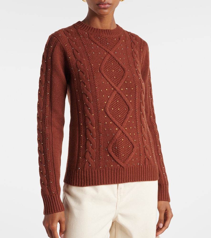  Max Mara Max Mara Verzierter Pullover Onde Aus Wolle Und Kaschmir 