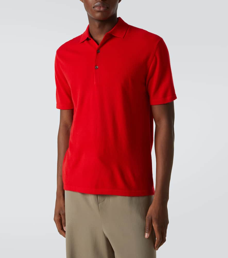 Arch4 Mr Rochester Cashmere Polo Sweater In Postbox Red