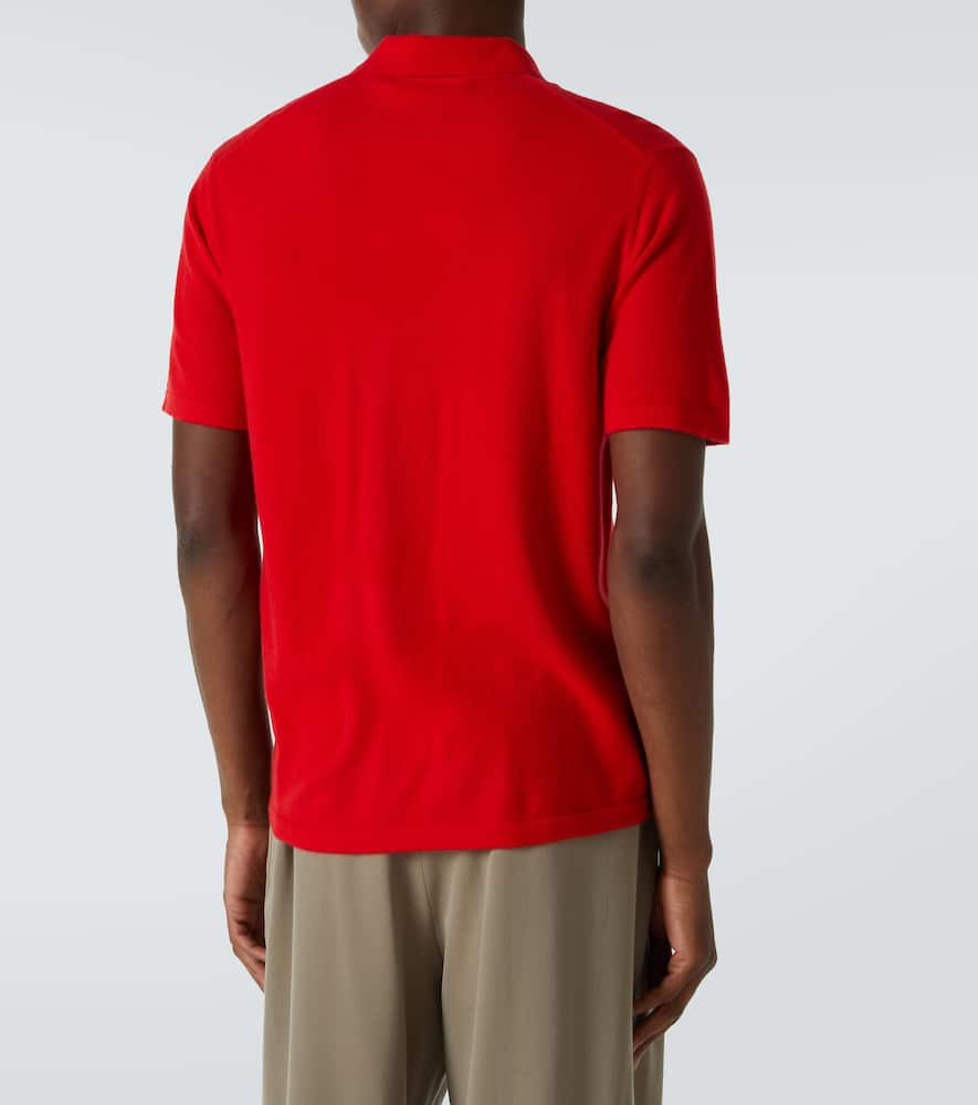 Arch4 Mr Rochester Cashmere Polo Sweater In Postbox Red