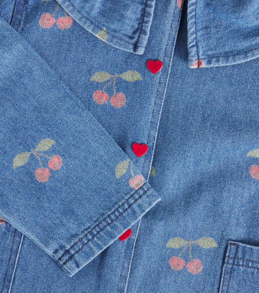 KONGES SLOJD KONGES SLØJD MARGOT FRILL PRINTED DENIM SHIRT