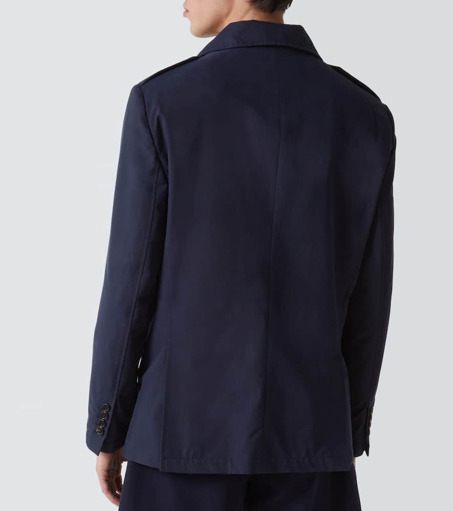 Brunello Cucinelli Cotton-blend Field Jacket In Blue