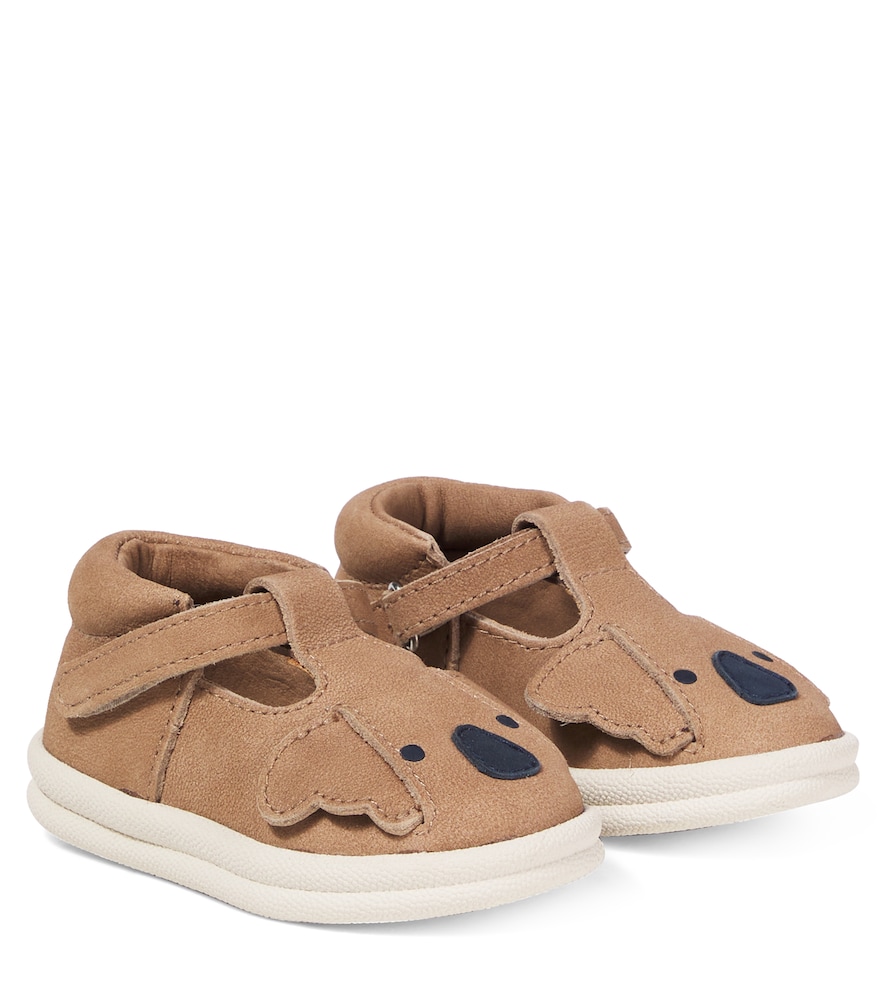 Donsje Baby Zazo Leather Sneakers In Brown