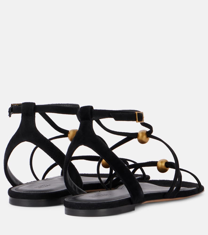 Isabel Marant Aeza Sandals In Black/gold
