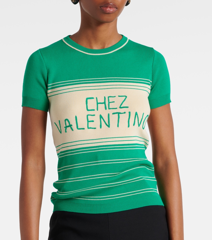  Valentino Valentino Chez Valentino Striped Cotton Top 