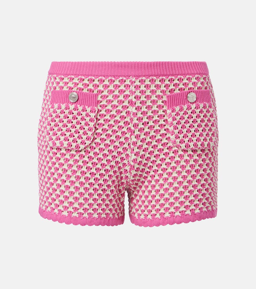 Versace Crochet cotton-blend shorts