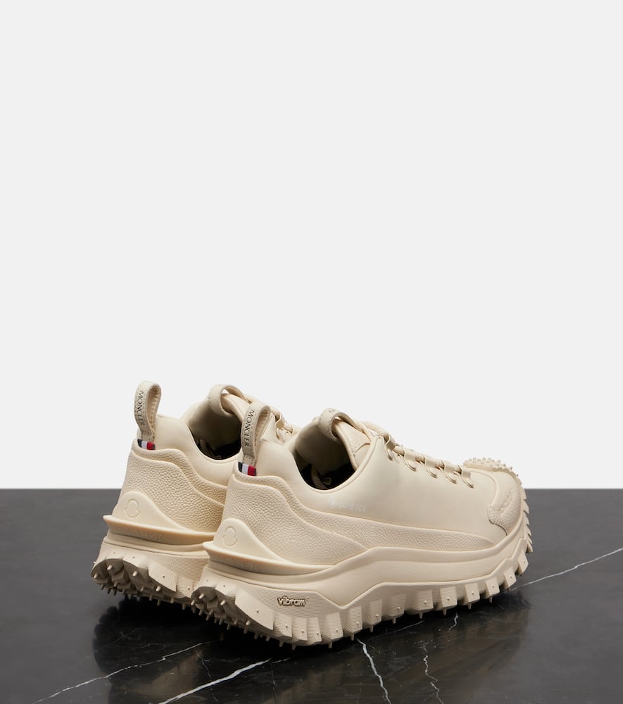 Moncler Trailgrip Apex Leather Sneakers In Sand