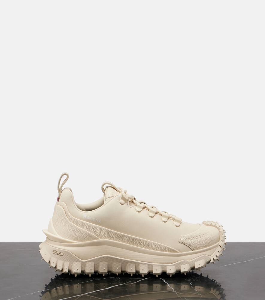 Moncler Trailgrip Apex Leather Sneakers In Sand