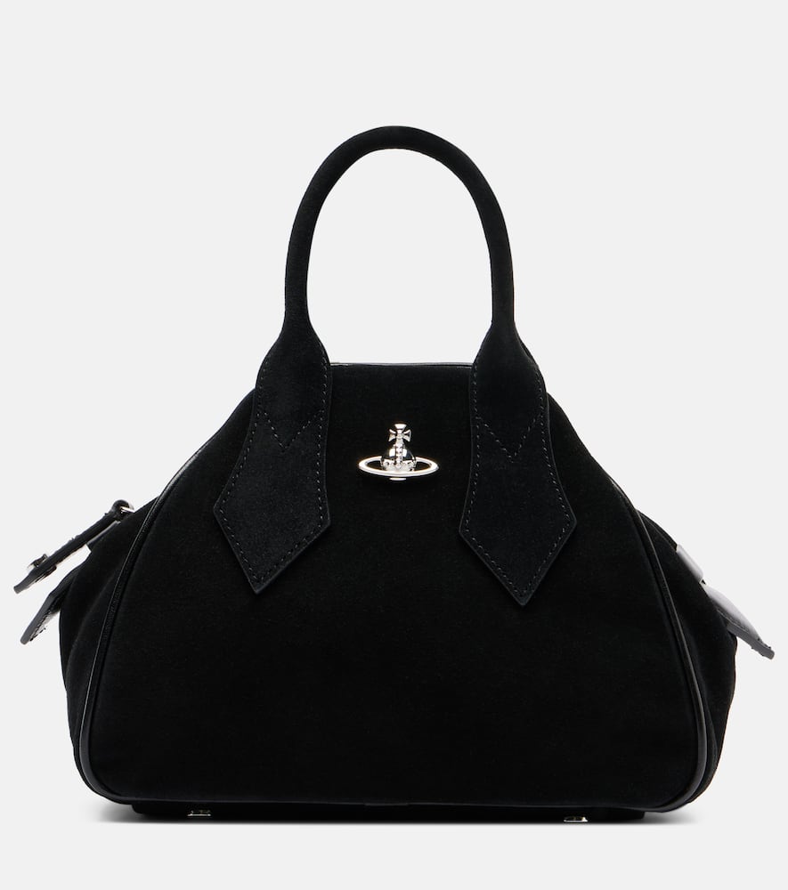 Vivienne Westwood Structured Pebbled Texture Shoulder Bag With Dual Handles In Black