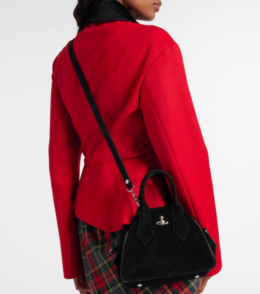 Vivienne Westwood Structured Pebbled Texture Shoulder Bag With Dual Handles In Black