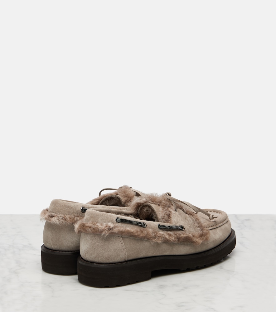  Brunello Cucinelli Brunello Cucinelli Segelschuhe Monili Aus Veloursleder 
