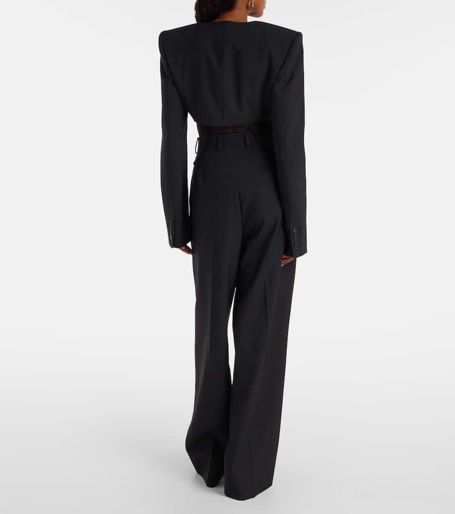 Nensi Dojaka Cropped Jacket In Black