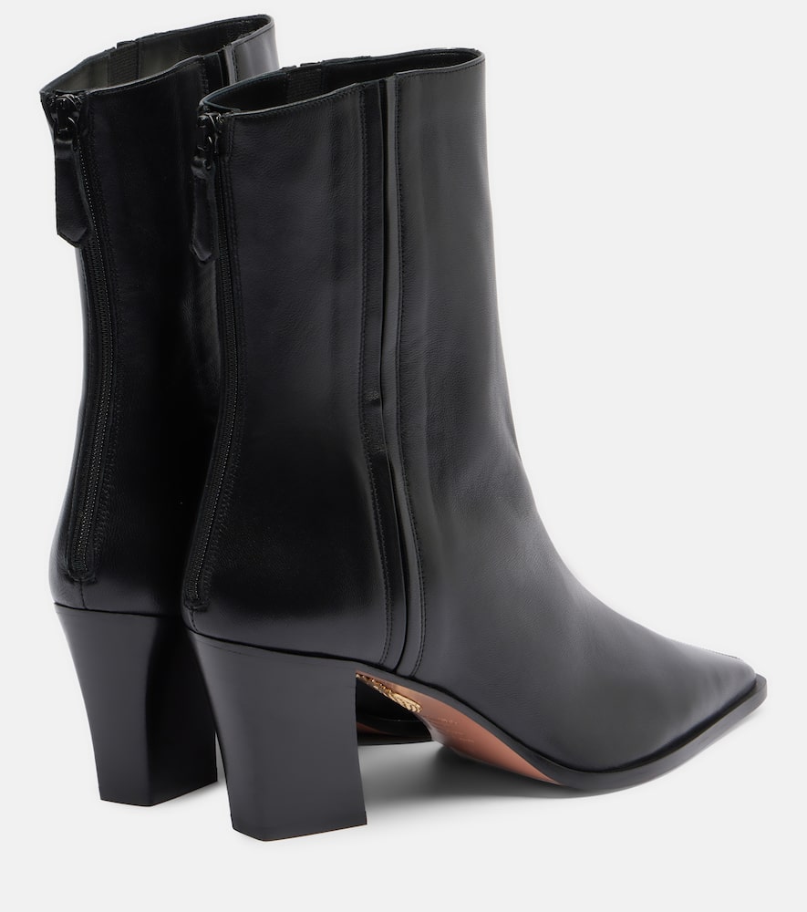 Aquazzura Ankle Boots Francoise 70 Aus Leder In Blue