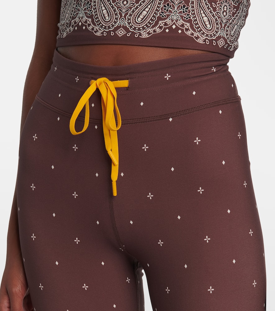 The Upside Mikkola Printed High-rise Leggings In Brown