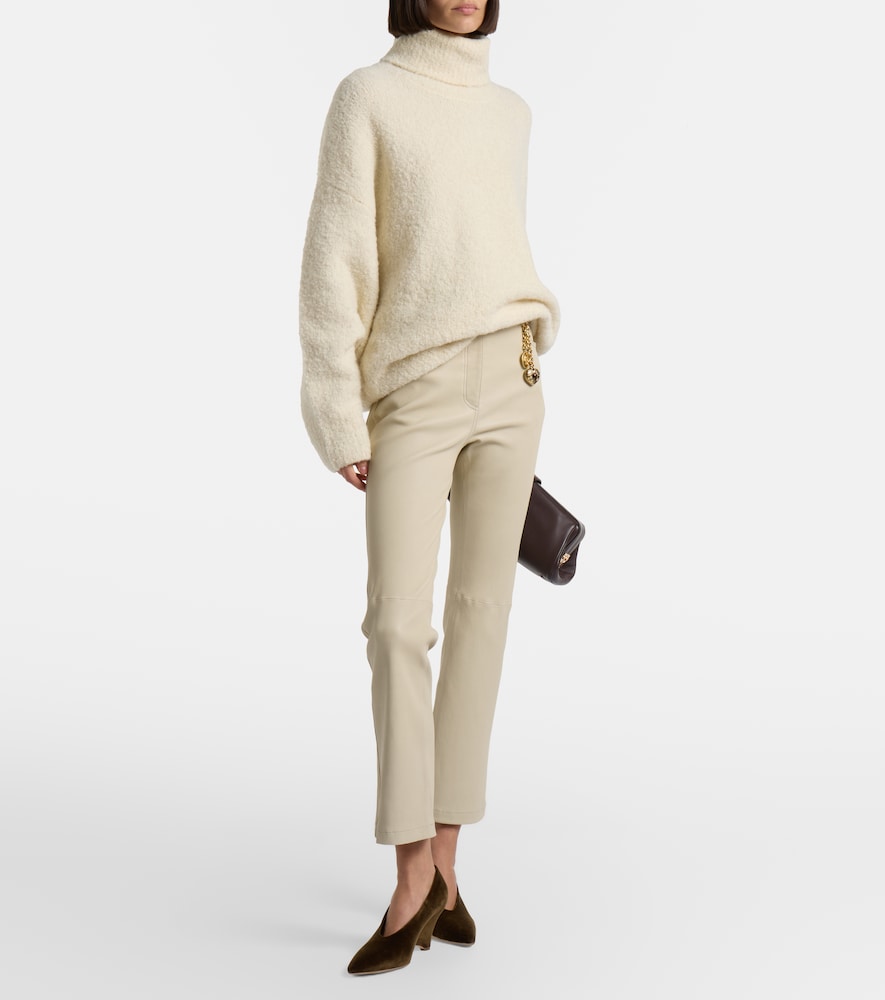 Joseph Leather bootcut pants