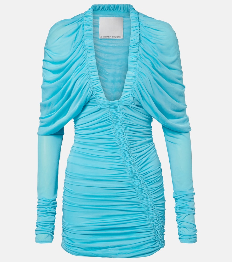 Christopher Esber Orion ruched sheer minidress